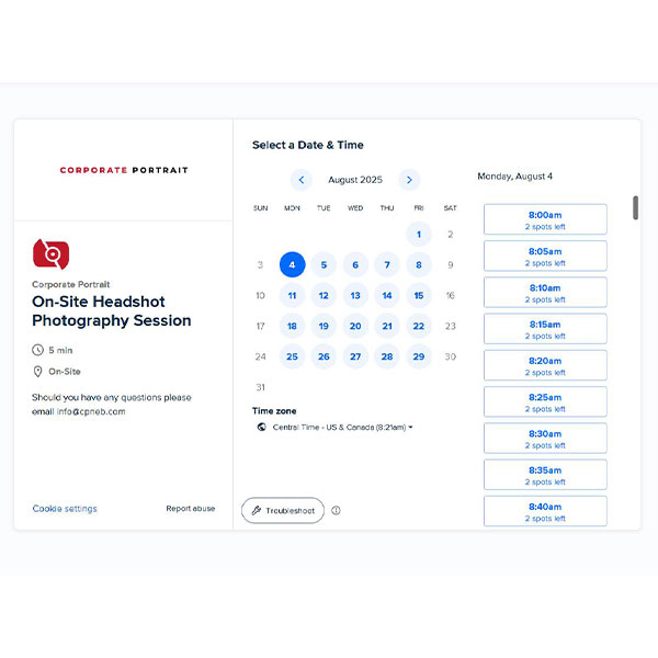 Online Scheduling Calendar